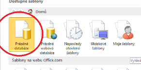 Vytvoření databáze v MS Access