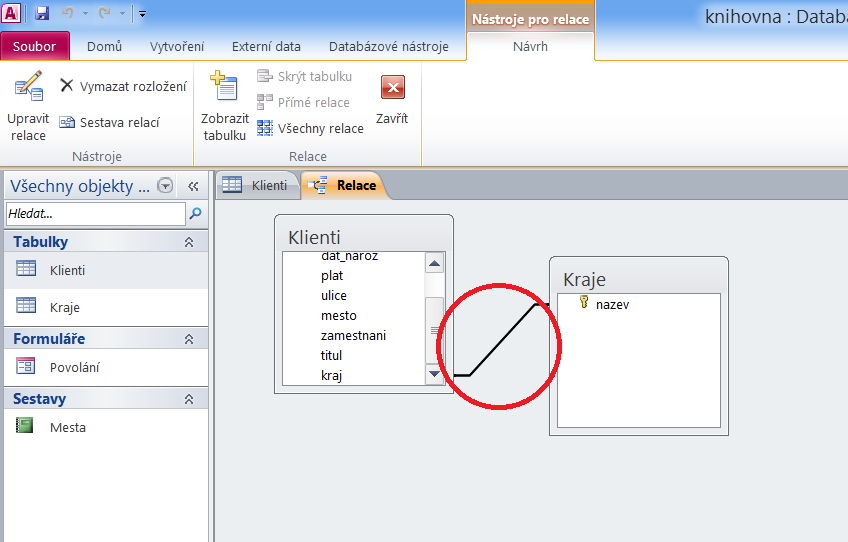 Relace mezi tabulkami, jak je vytvoit?